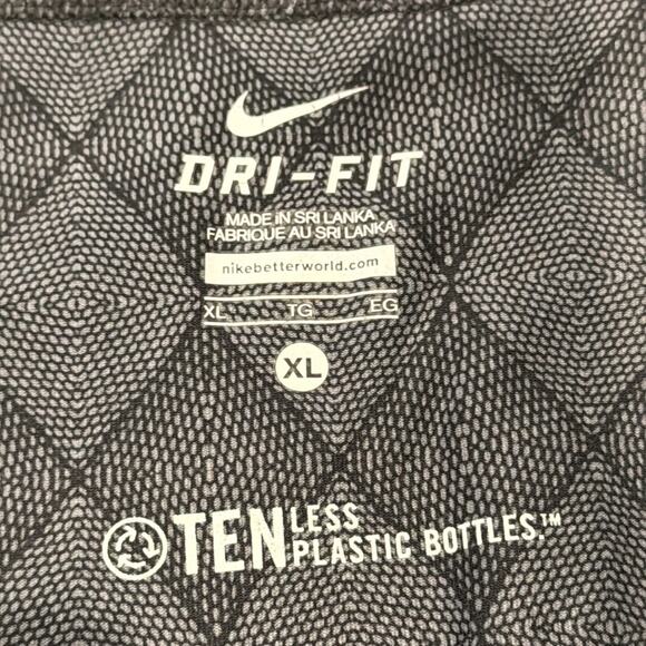 Nike Women's Dri-FIT Poly Print Capri Tights Gray Size XL - Picture 8 of 11